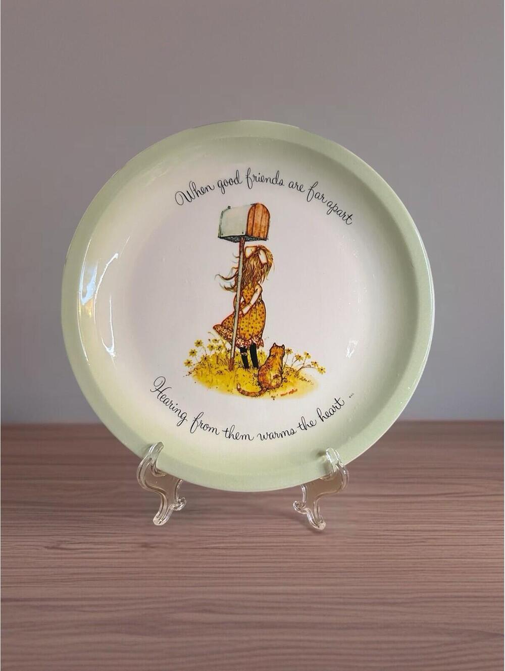 Vintage Holly Hobbie Collector’s Plate with Sentimental Quote